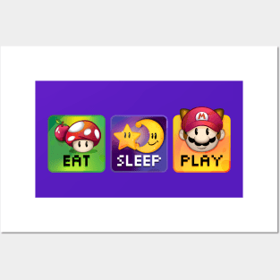 Eat Sleep Play Gamer Posters and Art